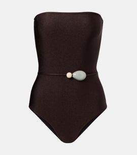 Adriana Degreas Adriana Degreas Deco Solid embellished swimsuit