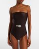 Adriana Degreas Adriana Degreas Deco Solid embellished swimsuit - 2