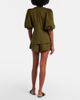 Adriana Degreas Adriana Degreas Pleated cotton-blend shorts - 5