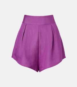 Adriana Degreas Adriana Degreas Pleated linen-blend shorts