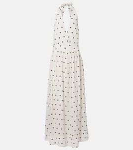 Adriana Degreas Adriana Degreas Polka-dot halterneck maxi dress