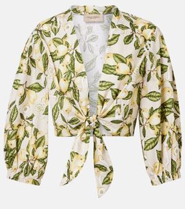 Adriana Degreas Adriana Degreas Printed cotton-blend crop top