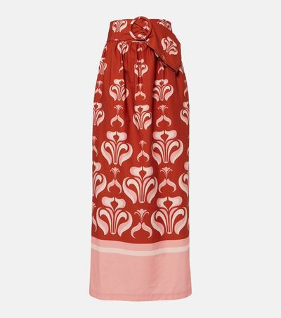 Adriana Degreas Adriana Degreas Gathered cotton poplin maxi skirt