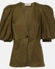 Adriana Degreas Adriana Degreas Puff-sleeve cotton-blend top - 1