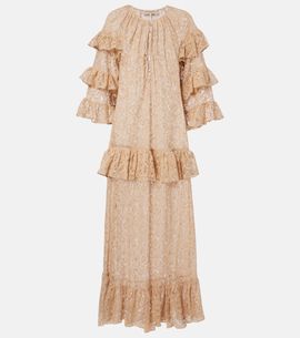 Adriana Degreas Adriana Degreas Ruffled lace maxi dress