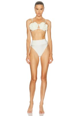 ADRIANA DEGREAS ADRIANA DEGREAS Seashell High Leg Bikini Set