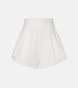 Adriana Degreas Adriana Degreas Solid pleated cotton shorts