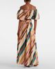 Adriana Degreas Adriana Degreas Striped cotton-blend maxi skirt - 3