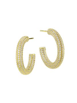 Adriana Orsini Women's Cubic Zirconia Hoop Earrings