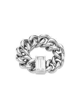 Adriana Orsini Women's Elevate Rhodium-Plated Cubic Zirconia Chain Ring