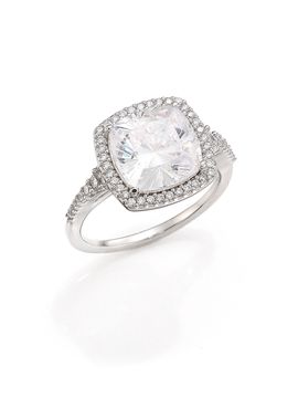 Adriana Orsini Women's Faceted Pavé Cubic Zirconia Ring