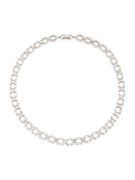 Adriana Orsini Women's Gwen Rhodium-Plated & Cubic Zirconia Collar Necklace