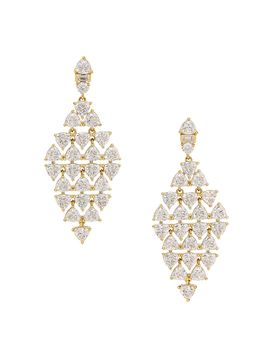 Adriana Orsini Women's Gwen Sterling Silver & Cubic Zirconia Kite-Shaped Drop Earrings