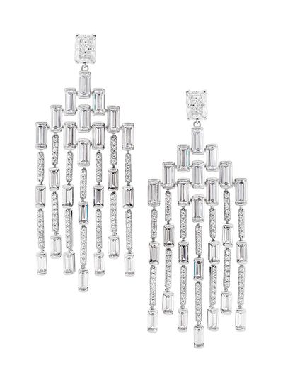 Adriana Orsini Women's Naomi Kite Sterling Silver & Cubic Zirconia Chandelier Earrings