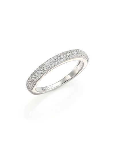 Adriana Orsini Women's Rhodium-Plated Pavé Band