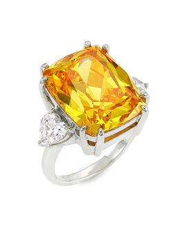 Adriana Orsini Women's Saffron Rhodium-Plated & Cubic Zirconia Ring