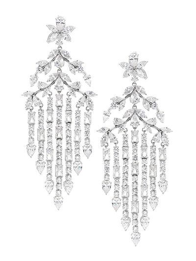 Adriana Orsini Women's Versailles Rhodium-Plated & Cubic Zirconia Chandelier Earrings