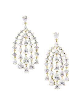 Adriana Orsini Women's Willow Cubic Zirconia Chandelier Earrings
