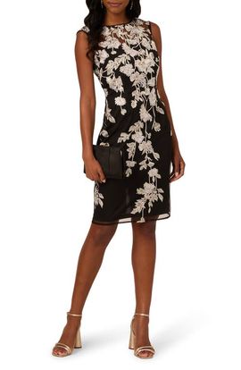Adrianna Papell Adrianna Papell Border Embroidered Sheath Dress