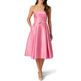 Adrianna Papell Adrianna Papell Bow Trim Strapless Mikado Cocktail Dress