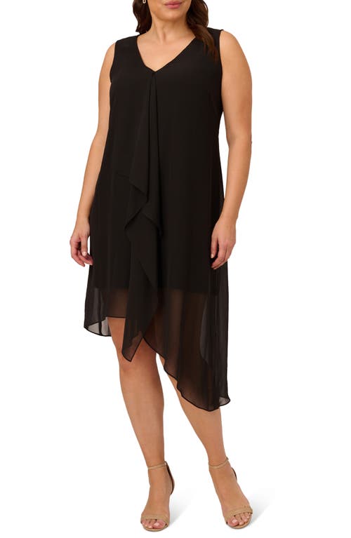Adrianna Papell Adrianna Papell Drape Sleeveless Chiffon Dress