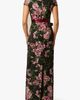 Adrianna Papell Adrianna Papell Embroidered Floral Column Gown with Ribbon Tie Belt - 2