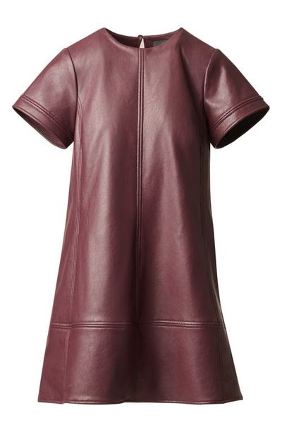 Adrianna Papell Adrianna Papell Faux Leather Shift Dress