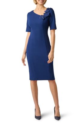 Adrianna Papell Adrianna Papell Floral Crepe Midi Dress