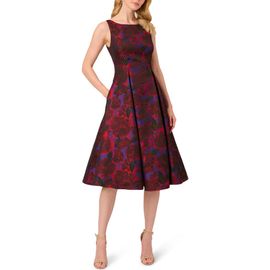 Adrianna Papell Adrianna Papell Floral Jacquard Fit & Flare Cocktail Dress