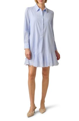 Adrianna Papell Adrianna Papell Hailey Stripe Button-Up Shift Shirtdress