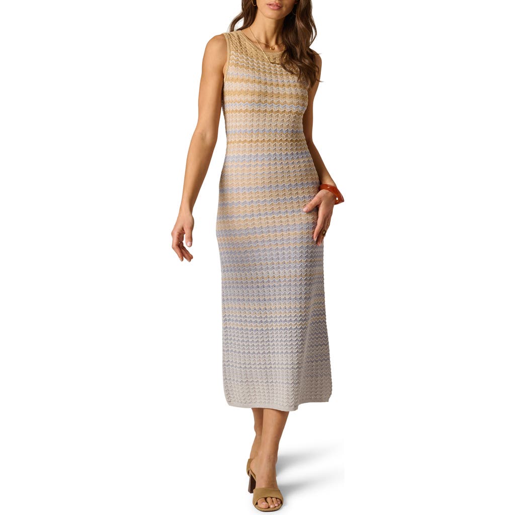 Adrianna Papell Adrianna Papell Metallic Sweater Knit Midi Dress