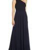 Adrianna Papell Adrianna Papell One-Shoulder Crepe Chiffon Gown - 3