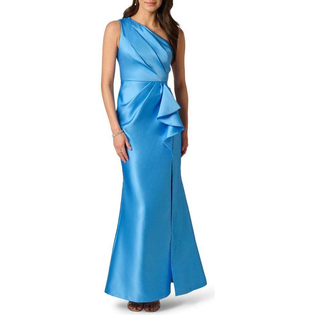Adrianna Papell Adrianna Papell One-Shoulder Mikado Gown