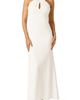 Adrianna Papell Adrianna Papell Rosette Halter Crepe Gown - 1