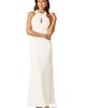 Adrianna Papell Adrianna Papell Rosette Halter Crepe Gown - 4