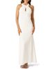 Adrianna Papell Adrianna Papell Rosette Halter Crepe Mermaid Gown - 1