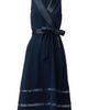 Adrianna Papell Adrianna Papell Satin Trim Crepe Midi Tuxedo Dress - 4