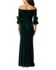 Adrianna Papell Adrianna Papell Stretch Velvet Off-the-Shoulder Gown - 3
