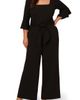 Adrianna Papell Adrianna Papell Tie Front Wide Leg Crepe Jumpsuit - 1
