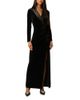 Adrianna Papell Adrianna Papell Velvet Long Sleeve Tuxedo Gown - 1