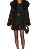 Adrienne Landau Adrienne Landau Faux Fox & Mink Coat - 1