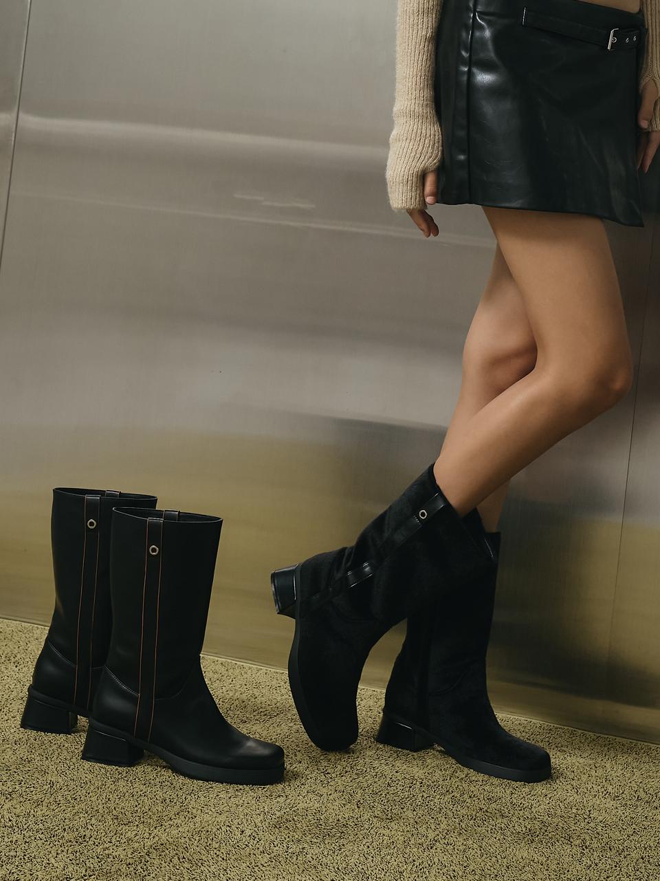 Aechi Hol-et Square Middle Boots 4O14 NO.140