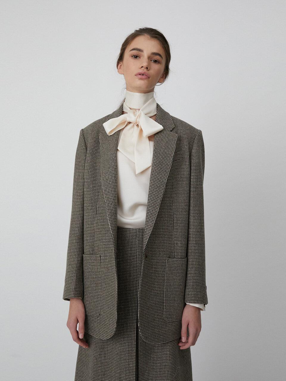 AEER Jacket Check S Beige