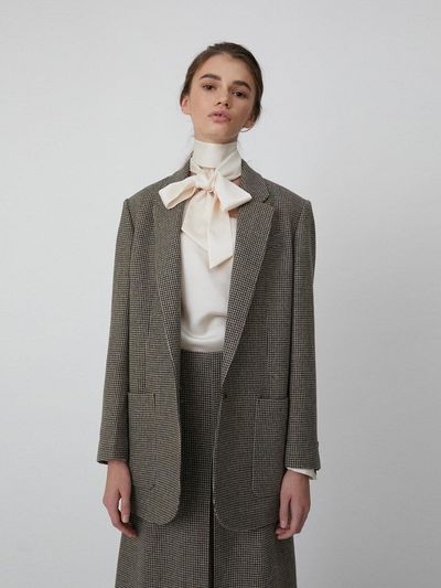 AEER Jacket Check S Beige