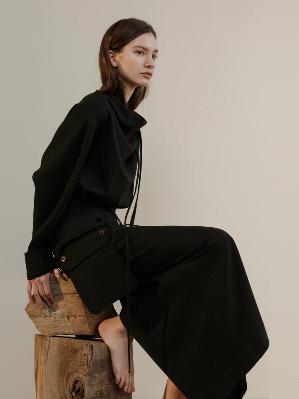 AEER Skirt Cargo P Pure Black