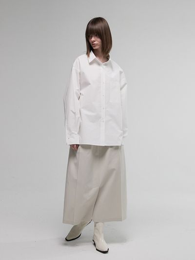 AEER Waist Tuck Skirt_Cloud Beige