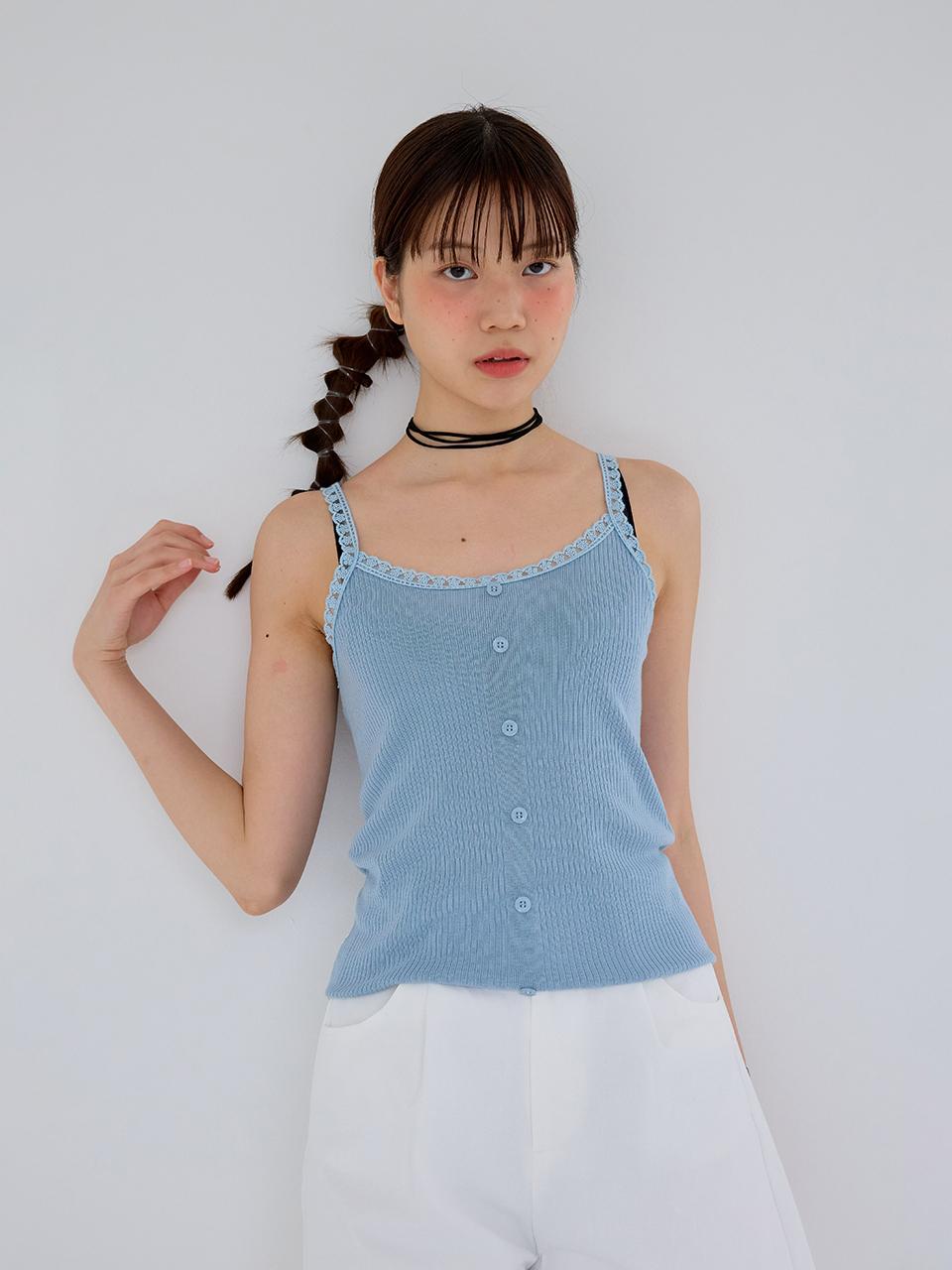 Aei&Rei AR_Buckle knit camisole_BLUE