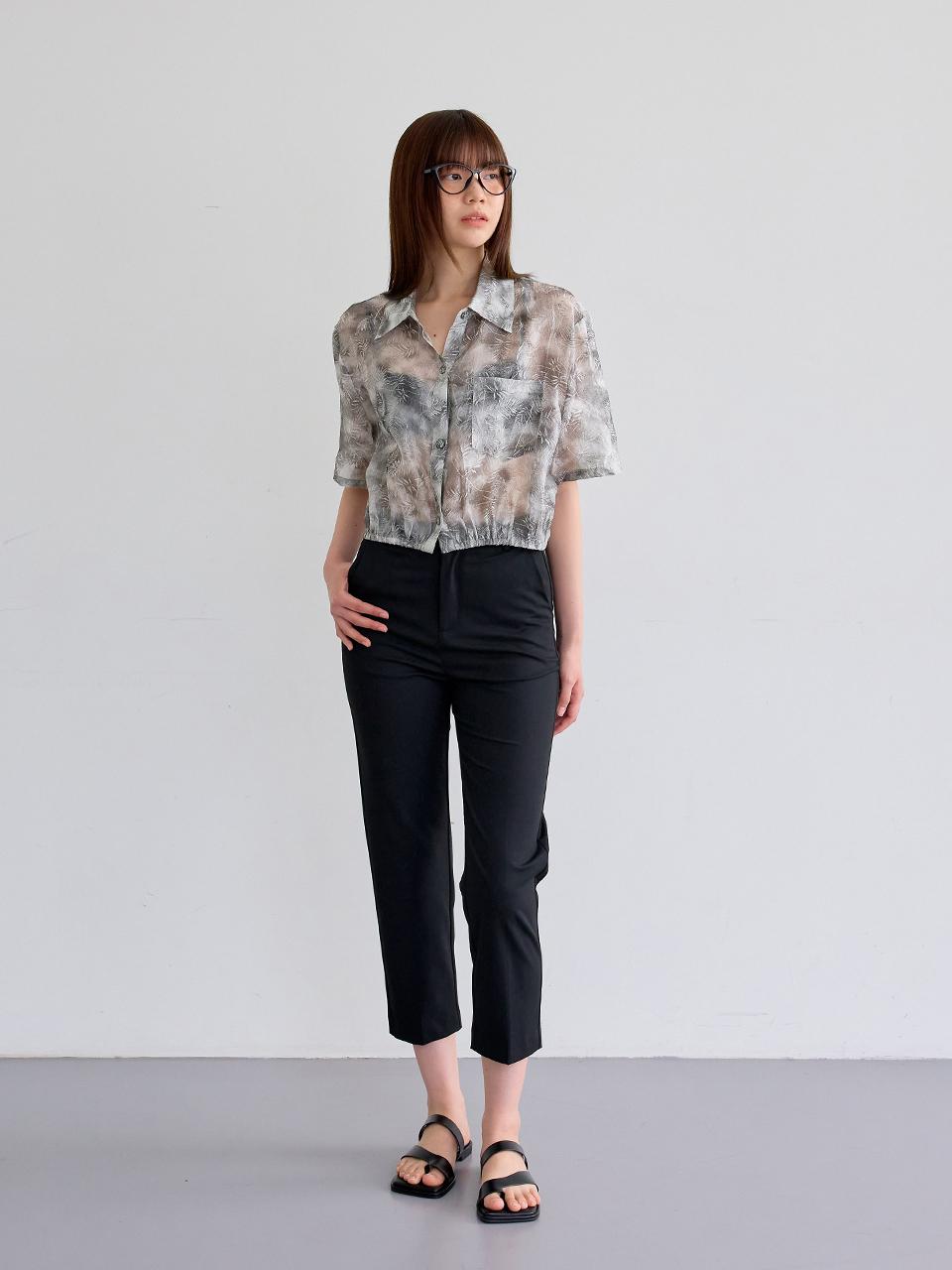 Aei&Rei AR_Casual straight slacks_BLACK