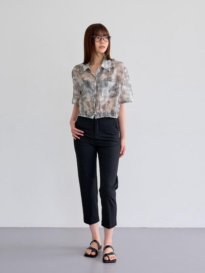 Aei&Rei AR_Casual straight slacks_BLACK
