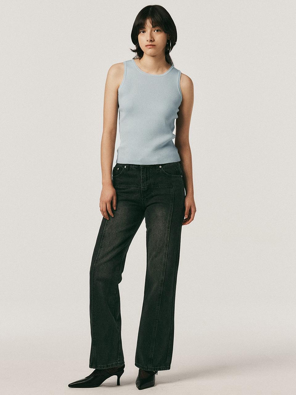 Aei&Rei AR_Wash black straight jeans